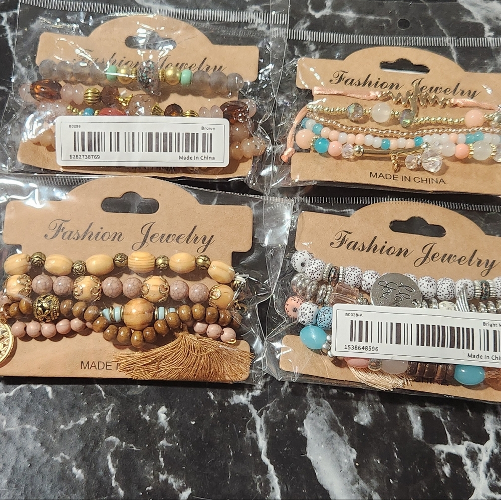 Stackable Stretch Bracelets Multicolored - Picture 5 of 9